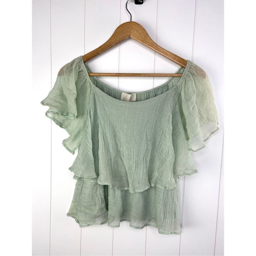 Love Sam Cotton Gauze Ruffle India Top Boho Dreamy Size S